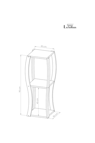 Lavellan Arin Çok Katlı Dekoratif Çiçeklik - 3 Katlı Ahşap Saksılık Köşe Standı 01868569