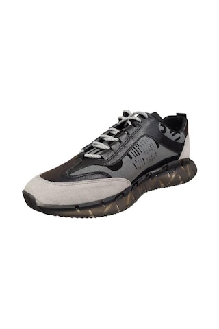 Pepita E072 İthal Taban Fashion Deri Erkek Spor Ayakkabı Gri - Siyah