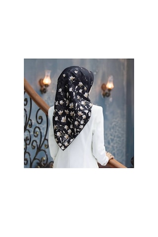 Vissona Twill İpek Eşarp Siyah 51776-0001