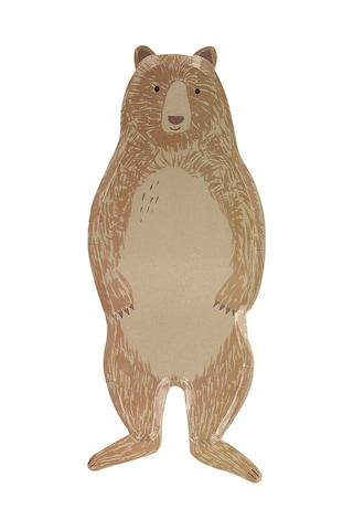 Meri Meri - Brown Bear Plates - Ayı Tabak
