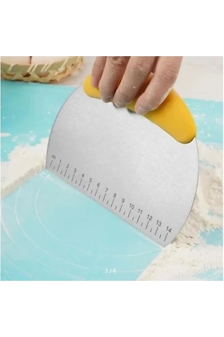 Paslanmaz Çelik Hamur Kesme Ve Şekillendirme Spatulası Çok Renkli