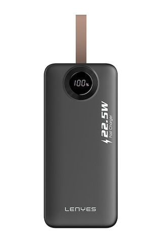 Lenyes PXD487D Dijital Göstergeli Type-C Ve Lightning Kablolu Askılı Powerbank