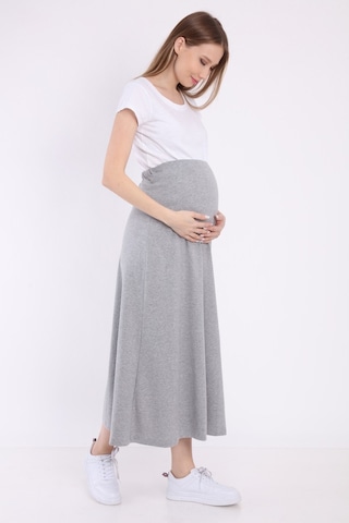 Luvmabelly Myra9031 Beli Ayarlanabilir Hamile Etek -gri-gri
