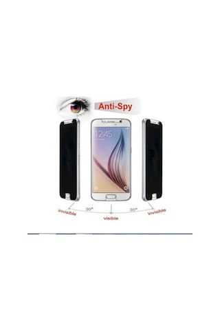 Samsung Uyumlu Galaxy S6 Gizlilik Sağlayıcı Ekran Koruyucu+Silikon Kılıf