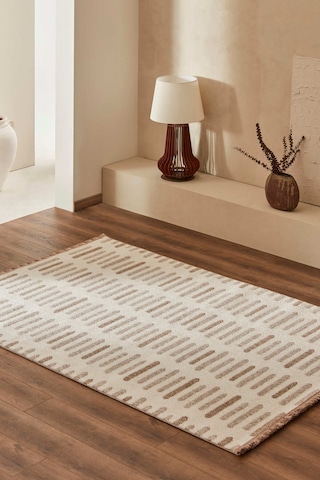 Kaşmir Halı 7/24 İskandinav Elegance Venedik Bej 120x180 CM Salon Mutfak Halısı Yolluk Kilim