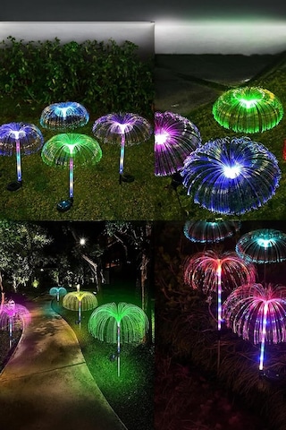 Lexroo Avatar Denizanası Solar Bahçe Lambası Rgb Renk Değiştiren Güneş Enerjili Led Dekoratif Çim Diğer