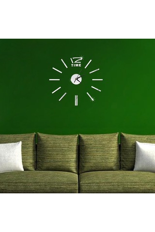 Suofeng Ev Dekoru İçin Siyah Modern Duvar Saati - Kolay Kurulum Dıy Zaman Gösterici Çok Renki