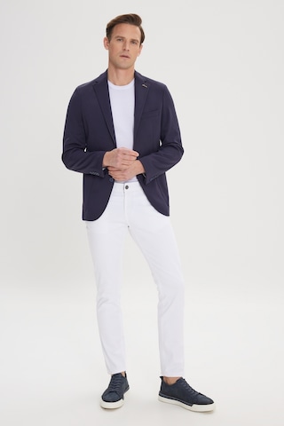 Ac&Co / Altınyıldız Classics Erkek Lacı Slim Fit Dar Kesim Mono Yaka Casual Ceket Lacı Lacivert