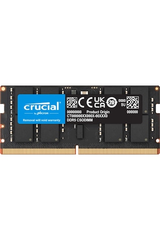 Crucıal Ct16g64c52cs5, 16gb, 6400mhz, Ddr5, Cl52, Sodımm, Notebook Ram By Micron