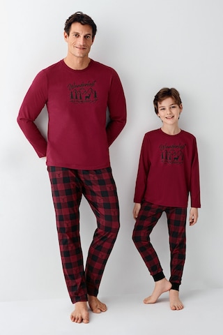 Arnetta Erkek Çocuk Bordo Pijama Takımı 5274-48515 Bordo