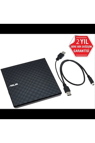 Asus Sdrw-08d2s-u Lite, Usb 2.0, External, Siyah, Slim, Optik Okuyucu/yazıcı
