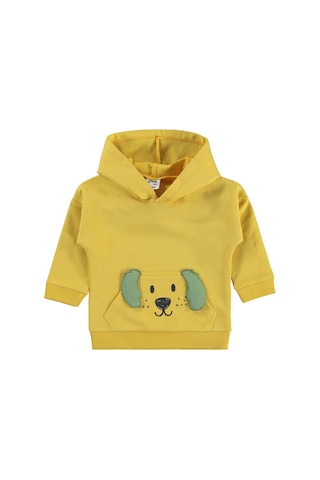 Civil Baby Kapşonlu Köpek Nakışlı 6-18 Ay Takım - Hardal