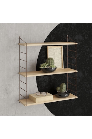 Decormet Armoni Raf Seti 3 Raflı 200 720 Safir Meşe - Malibu Safir Meşe