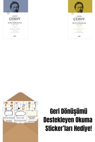 Anton Çehov Bütün Eserleri 13 Ciltli + Anton Çehov Bütün Eserleri 12 Ciltli + Okuma Sticker'ları