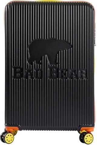 Bad Bear Logo Suitcase 23.01.80.001s Siyah Büyük Boy Tekerlekli Abs Valiz 95 Lt. Siyah