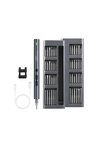 Mini Şarjlı Tornavida 51'i 1 Arada Kablosuz Hassas Tornavida Seti 48 Uçlu Usb Şarjlı Küçük Elektrikli Tornavida