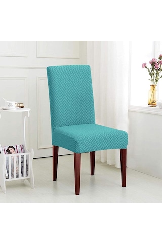 Gökyüzü Mavisi 1/2/4/6 Adet Elastik Sandalye Örtüleri Spandex Yemek Sandalyesi Slipcover Yemek Odası Düz Renk Sandalye Kılıfı Düğün Otel Ziyafet İçin 1-pcs