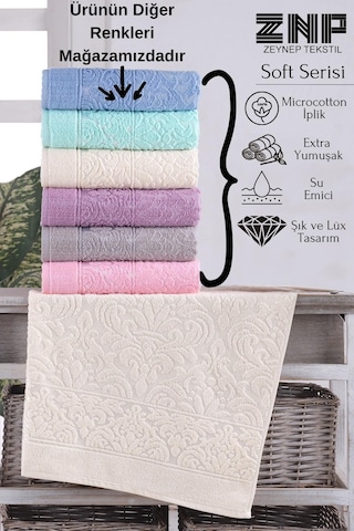 Zeynep Tekstil Soft 2'li 50x90 Cm El&yüz Havlu Seti Mavi