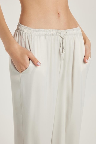 Tudors Kadın Regular Fit Beli Lastikli Bağlamalı Saten Palazzo Geniş Paça Gri Pantolon-33425 Gri