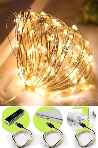 Peri Led Işık 10 Metre Usb'li Mor - Gün Işığı