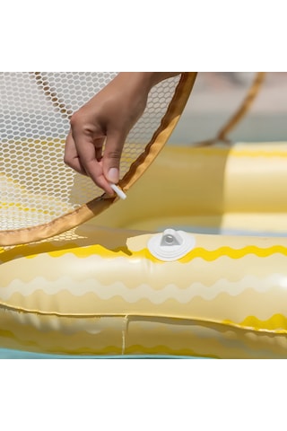 Flamingueo Tenteli Fileli Havuz Yatağı Belmondo Yellow Sarı