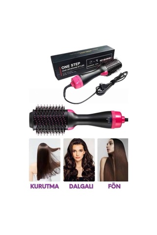 Saç Şekillendirici Ve Saç Düzleştirici Fön Tarağı Tarak Fırça 1200w Saç Kurutma