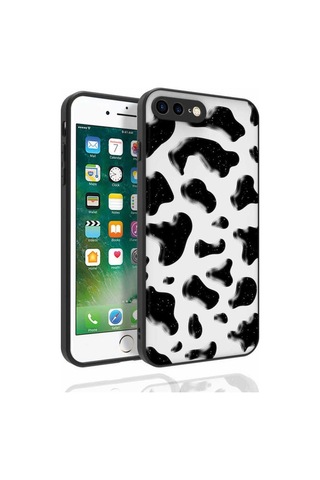 Apple Uyumlu iPhone 8 Plus Kılıf Desenli Kamera Korumalı Parlak Zore Nora Kapak NO2