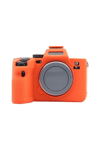 Sony A7s Iıı / A7s3 Yumuşak Silikon Koruyucu Kılıf İçin Turuncu Diğer
