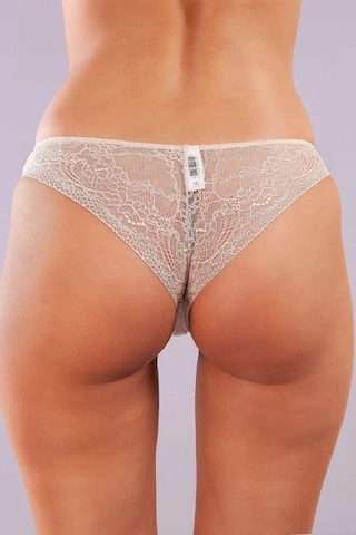 Golshan 141-011 Gala Kadın Saten Dantel Detaylı Fantezi Mini Slip & Külot Ten