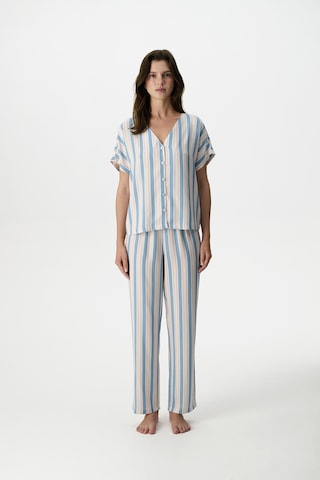 Penti Mavi Ella Çizgili Pantolon Pijama Takımı