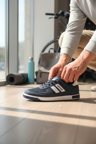 Enoch Erkek Fileli Günlük Spor Ayakkabı Şeritli Sneaker Klasik Kort Modeli 2332 Lacı