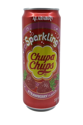 Chupa Chups Sparkling Strawberry Flavour - Çilek Aromalı Gazlı İçecek 330 Ml