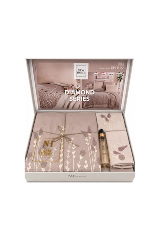 Punç Nakışlı Diamond Series Nevresim Takımı Çift Kişilik Ve Oda Kokusu Kutulu Diva-dry Rose
