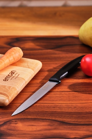 Emsan Nix Tırtıklı Soyma Bıçağı 24 Cm Siyah