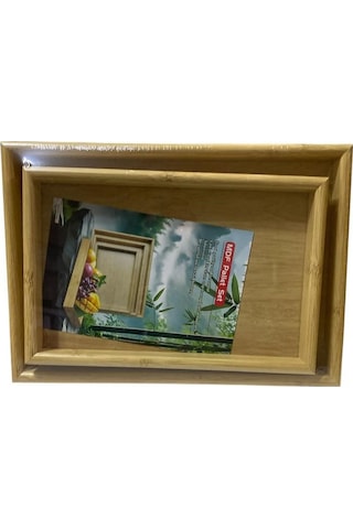 34 Cm Mdf 2 Li Servis Tepsisi 4251 Sarı