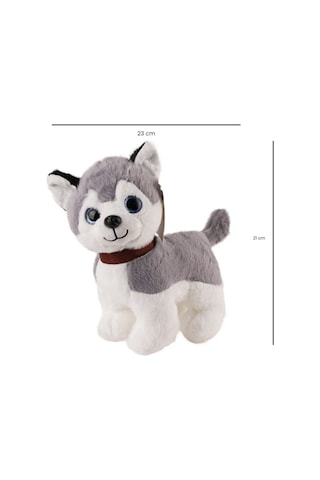 Sesli Peluş Köpek - 2309033 - Gri Gri