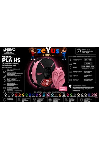 Generic Pla Hs Hyper Speed Filament Pastel Pembe 1.75 Mm 1000 Gr