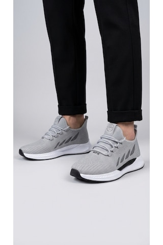Wipper Ultra Hafif Triko Sneaker - Nefes Alan Ortopedik Poli Taban Unisex Yazlık Spor Ayakkabı Gri