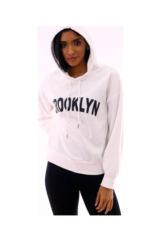 Gugus Unisex Basic Kapüşonlu Sweatshirt Beyaaz