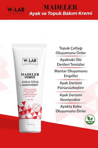 W-Lab Cosmetics Ayak Ve Topuk Bakım Kremi 100 ML