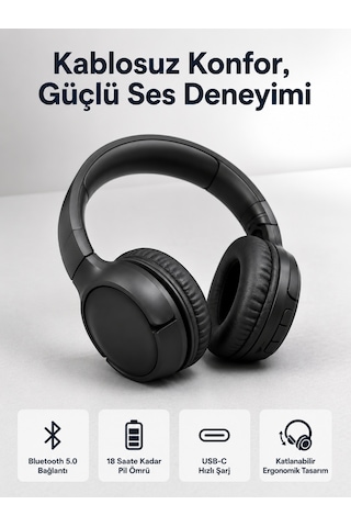 2025 Model Kulak Üstü Bluetooth Hoparlör Anc Özellikli - Bayi Depom