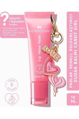 Parlatıcı, Dolgunlaştırıcı, Onarıcı Vegan Dudak Balmı, Tatlı Şeker Aromalı 10 Ml