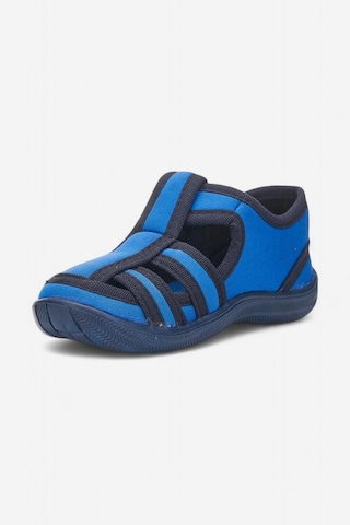 Günlük Unisex Çocuk Sandalet Esnek Kaymaz Taban Keten Cırtlı Yazlık Ev Okul Kreş Ayakkabı 143 Laci-saks