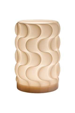 Modern Dalgalı Tasarımlı Masa Lambası Bej