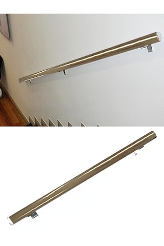 Alüminyum Bronz Merdiven Tutamak, Korkuluk Yaşlı Engelli Duvar Tutamağı 200 Cm. Istenilen Ölçüde 200 Cm'ye Kadar