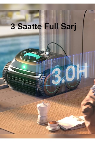 Wybot C1 Max Havuz Temizleme Robotu 200 M2 Havuz Taban Ve Duvar Temizliği