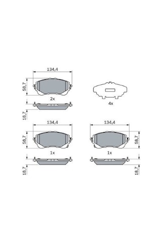 Toyota Corolla 1.5vvti 2021-2025 Bosch Ön Balata Netpar26149