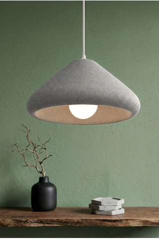 Kubbe Form Sarkıt Avize Beton Görünümlü Dokulu Modern Dekoratif Avize E27 25 Cm - Gri Beyaz Kubbe Form Sarkıt Avize Beton Görünümlü Dokulu Modern Dekoratif Avize E27 25 Cm - Gri Beyaz