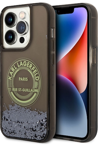 Apple Uyumlu iPhone 14 Pro Max  Kılıf Sıvılı Simli Rsg Dizayn Kapak