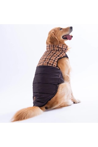 Pawstar Kahverengi Elgin Paws Su İtici Orta-büyük Irk Köpek Puf Yelek Yağmurluk